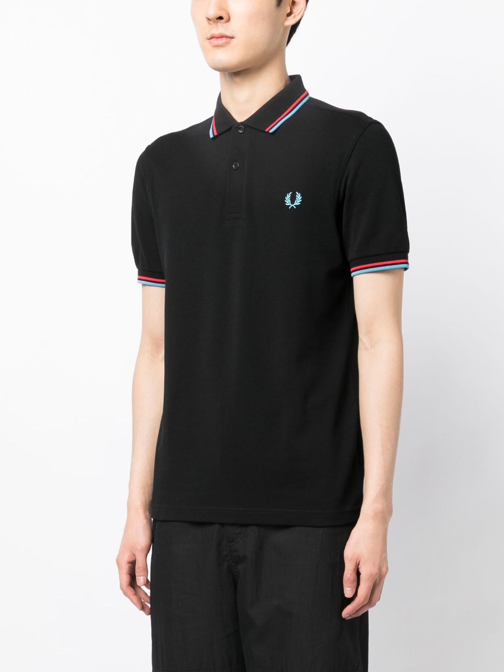 embroidered-logo polo shirt