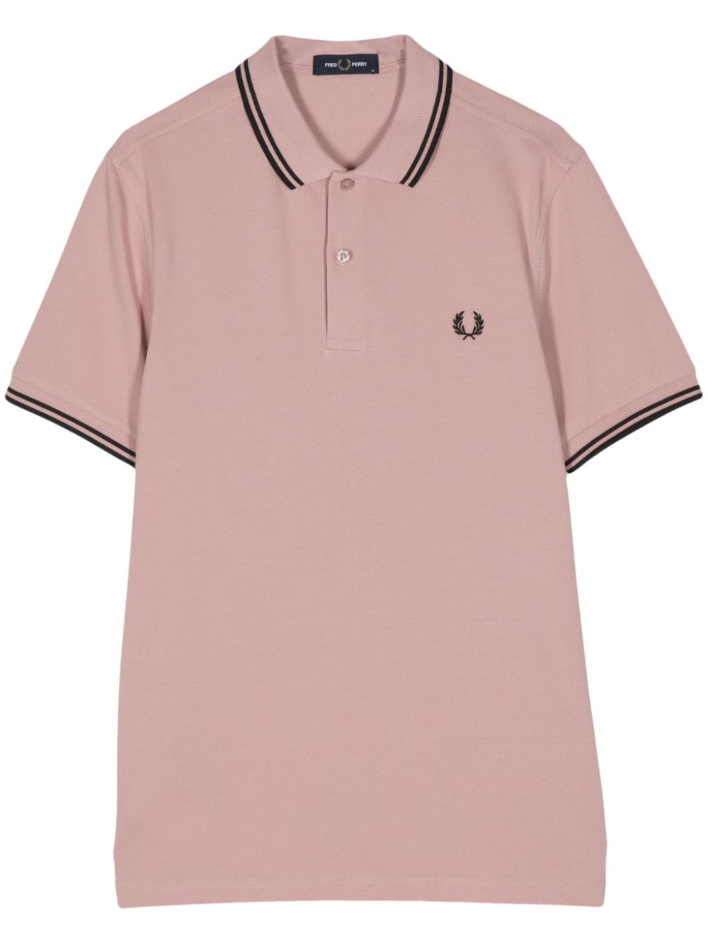 stripe-detail cotton polo shirt