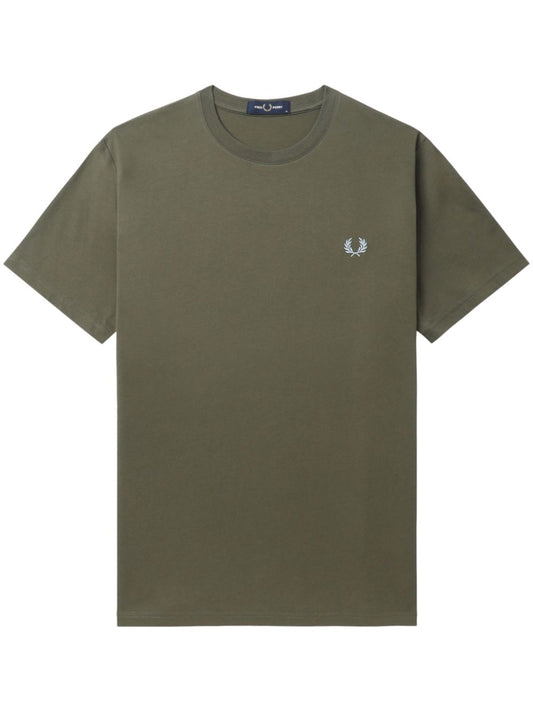 logo-embroidered cotton T-shirt