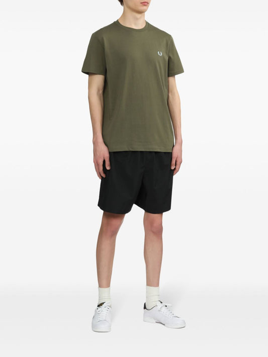 logo-embroidered cotton T-shirt