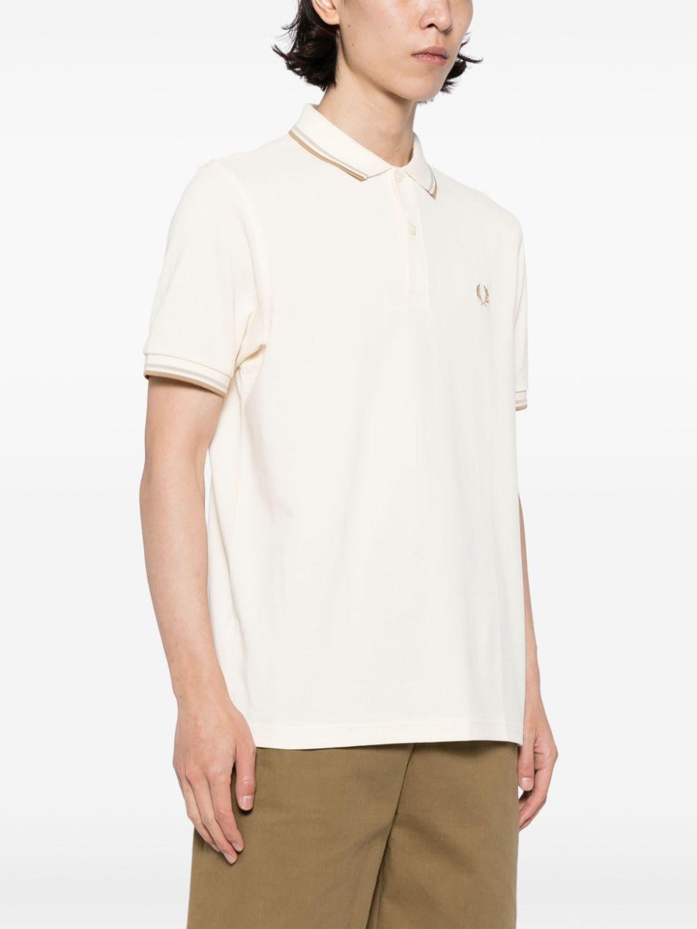 logo-embroidered cotton polo shirt