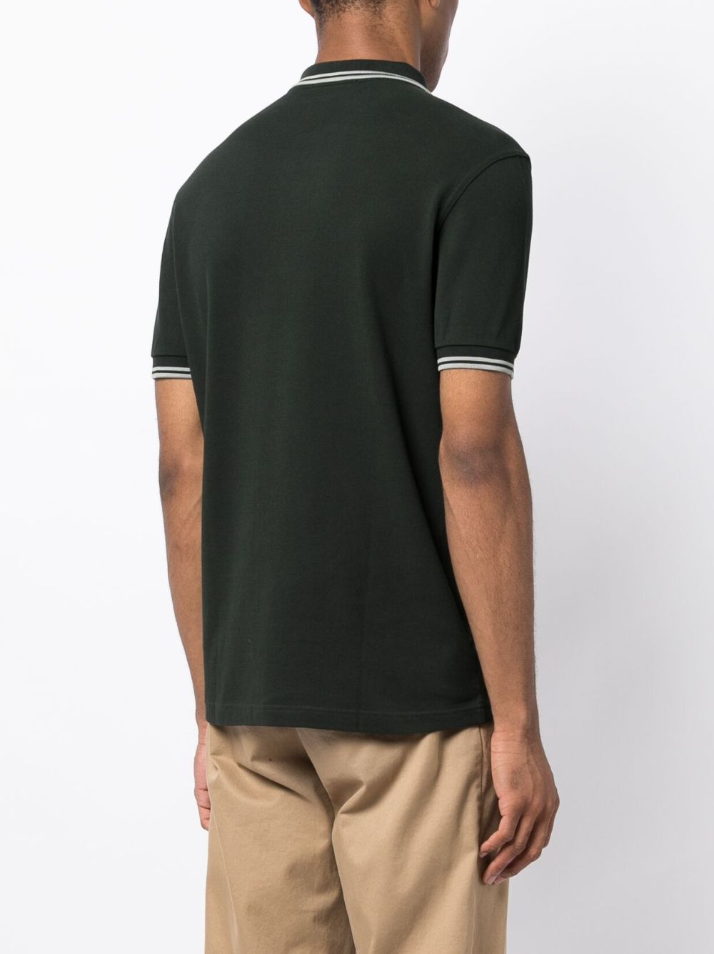 contrast-trim cotton polo shirt