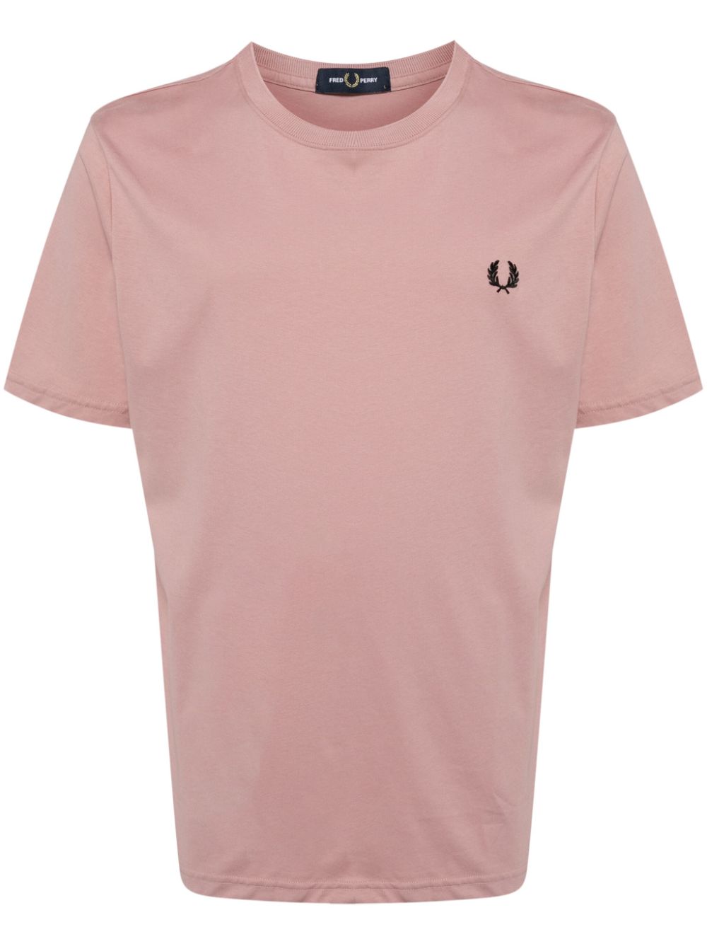 Ringer logo-embroidered T-shirt