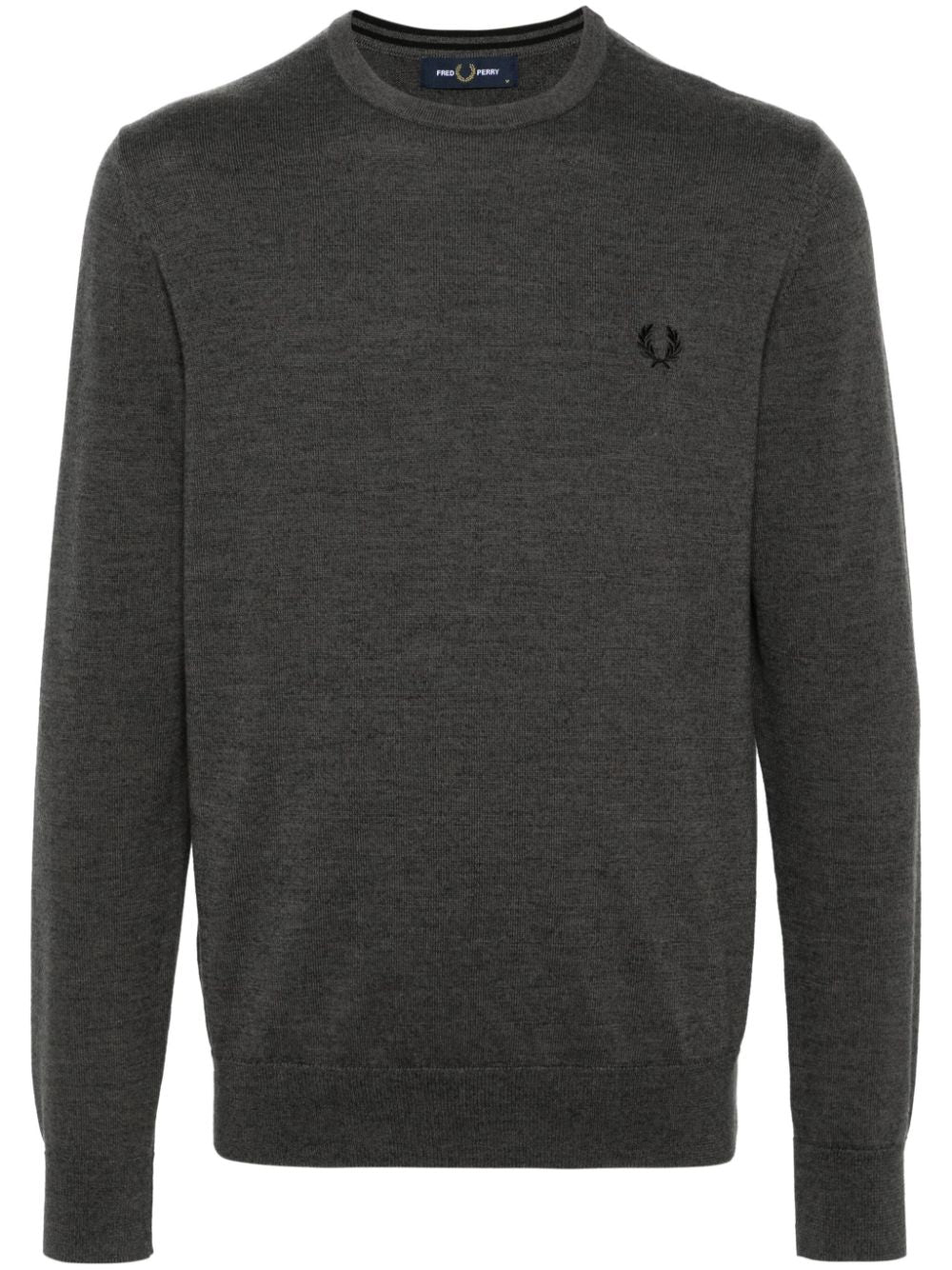 logo-embroidered mélange jumper