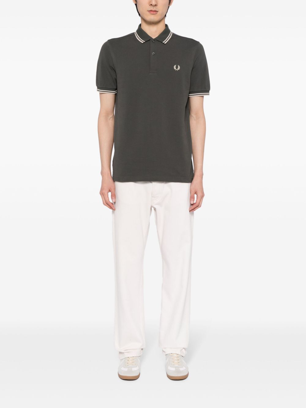 logo-embroidered cotton polo shirt