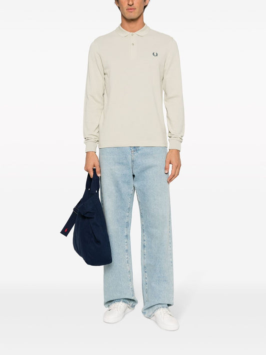 logo-embroidered cotton polo shirt