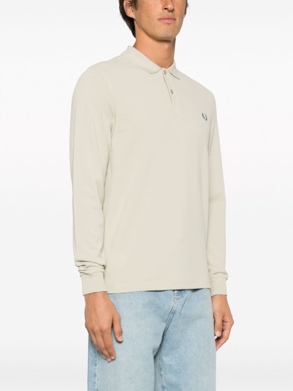 logo-embroidered cotton polo shirt