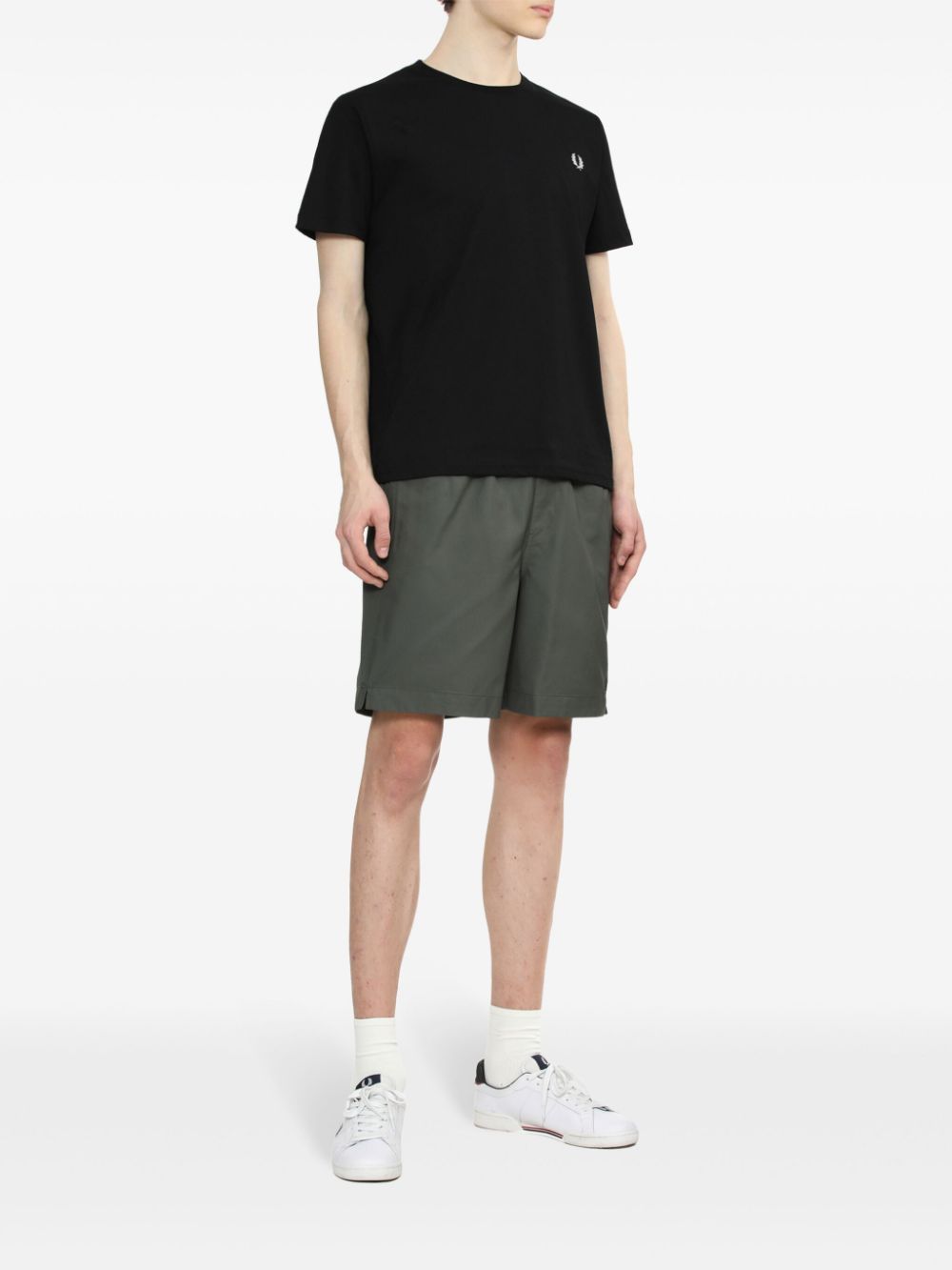 logo-embroidered cotton T-shirt