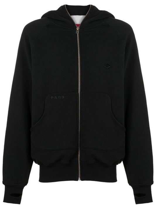 X-PHORA zip-up cotton hoodie