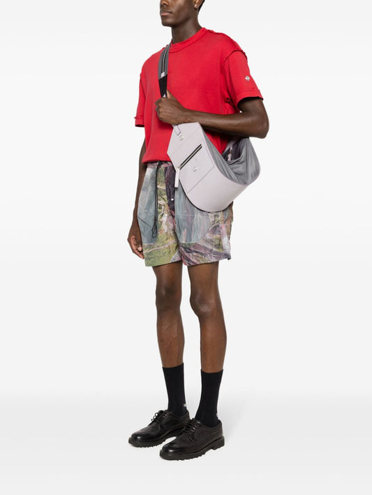 abstract-print drawstring short