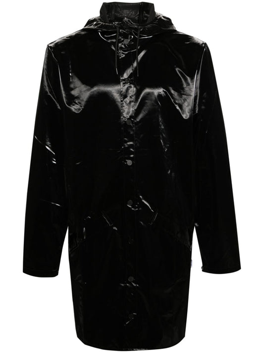 manteau parka à capuche enduit