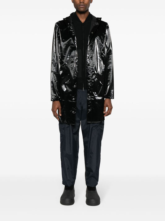 manteau parka à capuche enduit