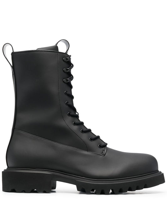 Show lace-up combat boots
