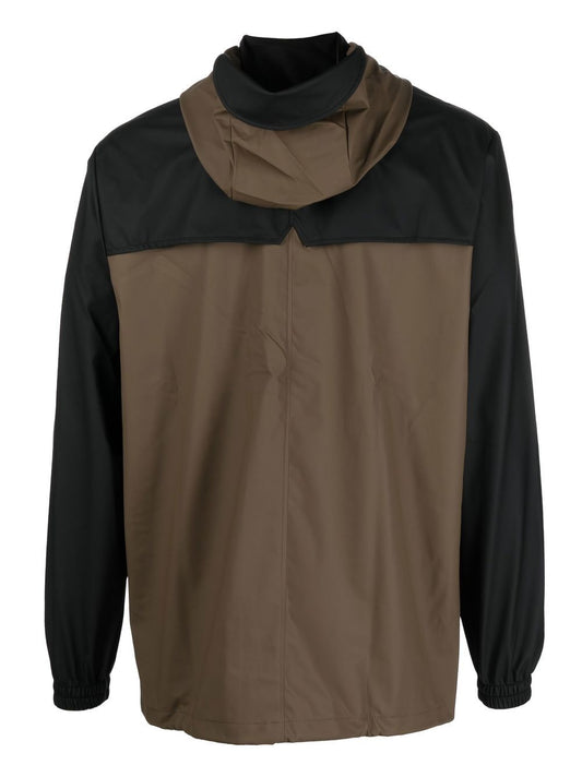 hooded zip-up windbreaker