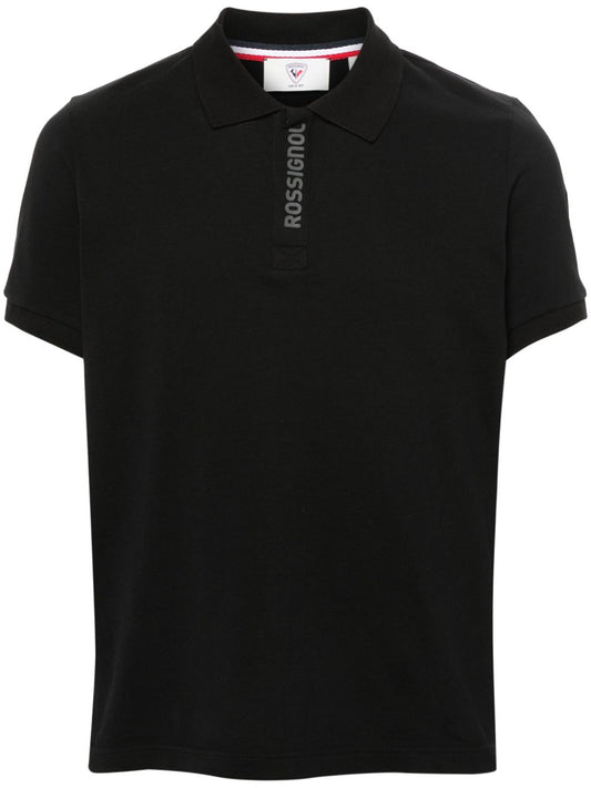 logo-tape polo shirt