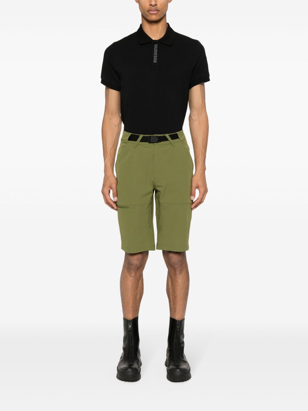 logo-tape polo shirt