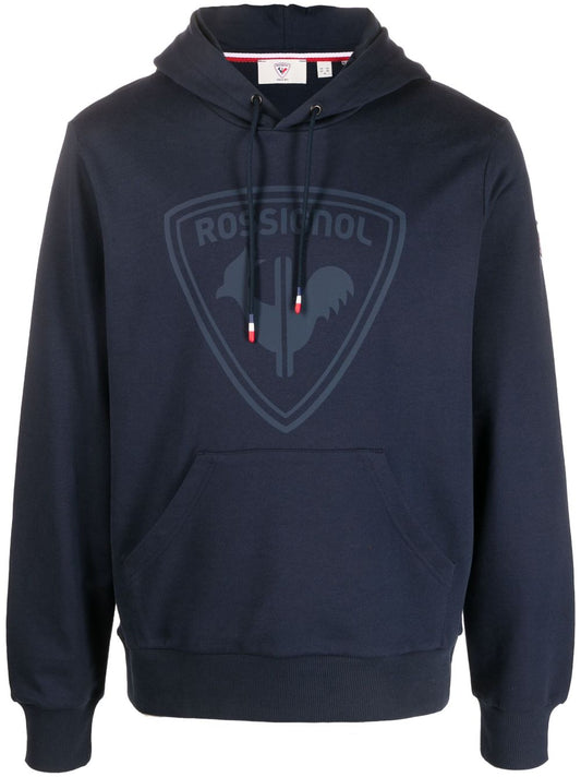 Sweat à capuche en coton avec logo imprimé