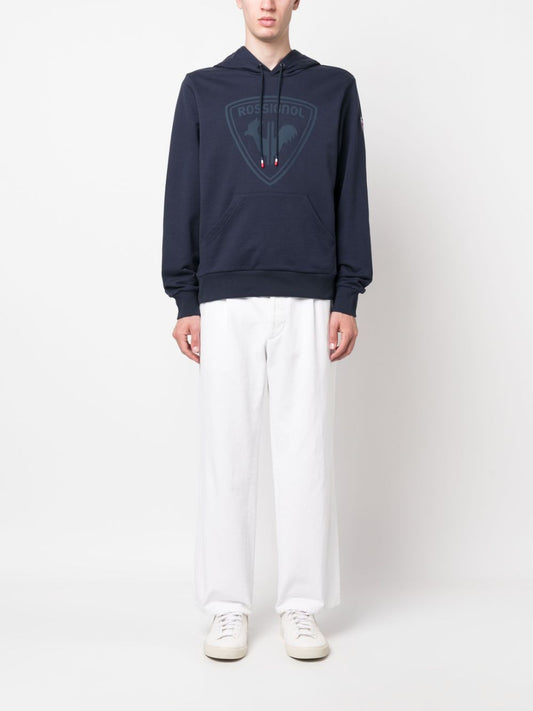 Sweat à capuche en coton avec logo imprimé