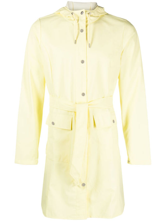 long-sleeve drawstring raincoat