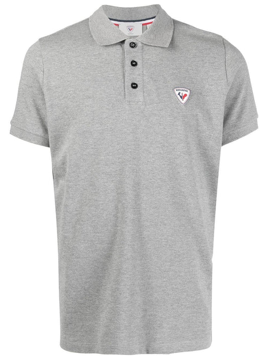 logo-applique polo shirt