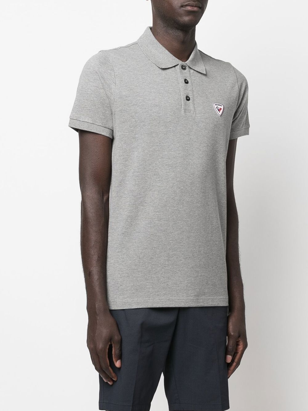 logo-applique polo shirt