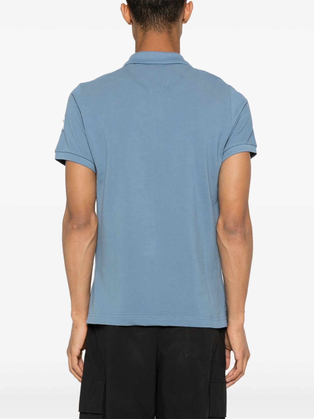 logo-tape polo shirt