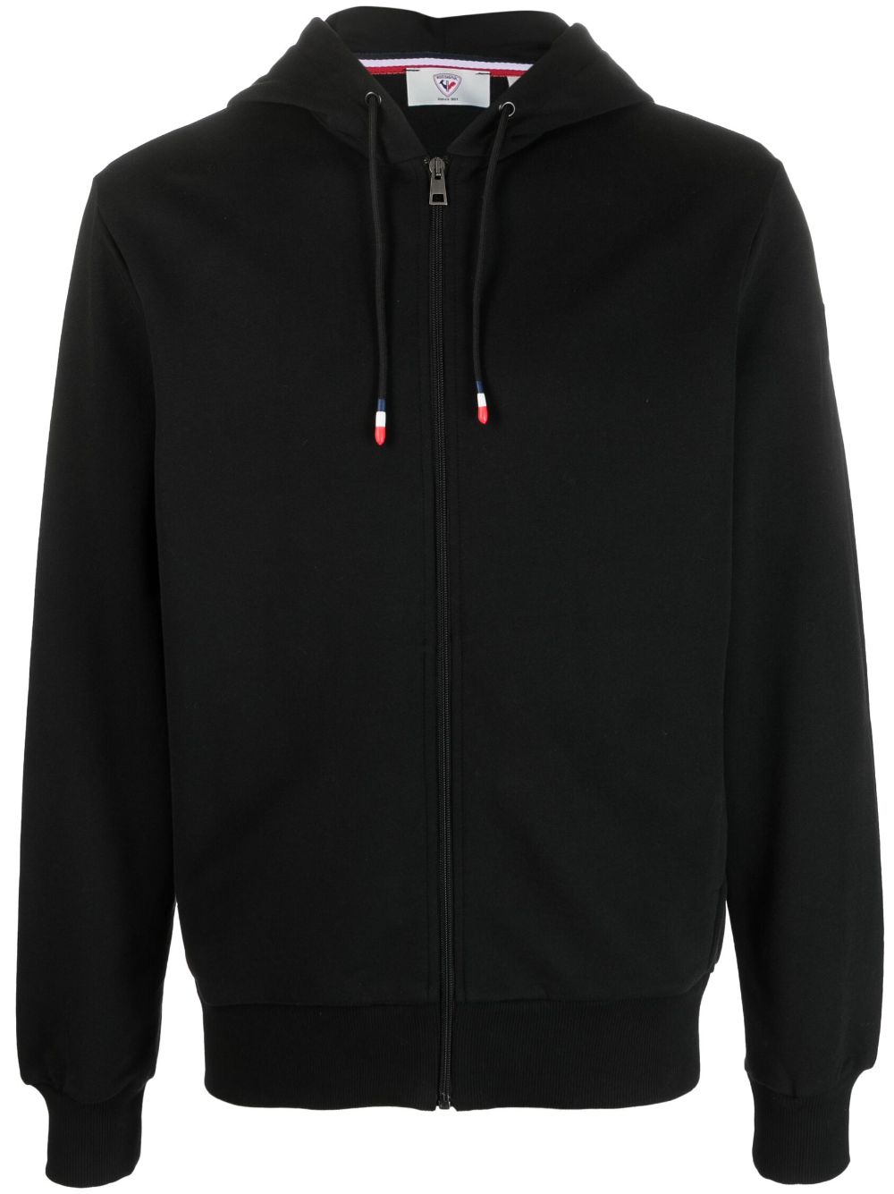 logo-print zip-up hoodie