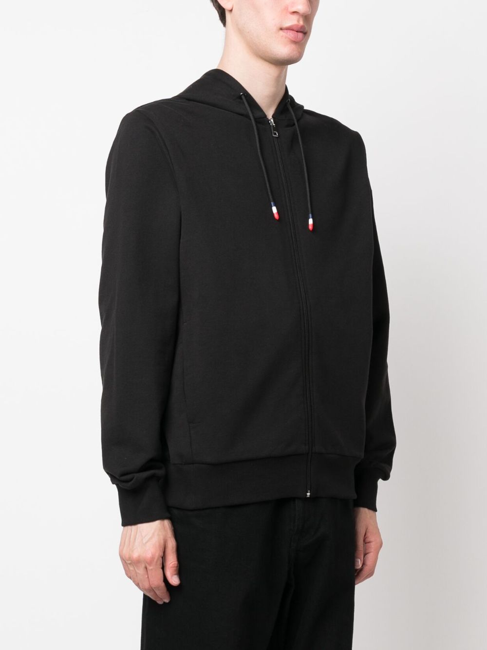 logo-print zip-up hoodie