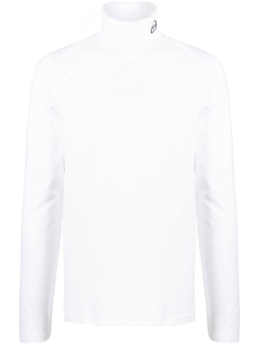 logo-embroidered roll-neck jumper