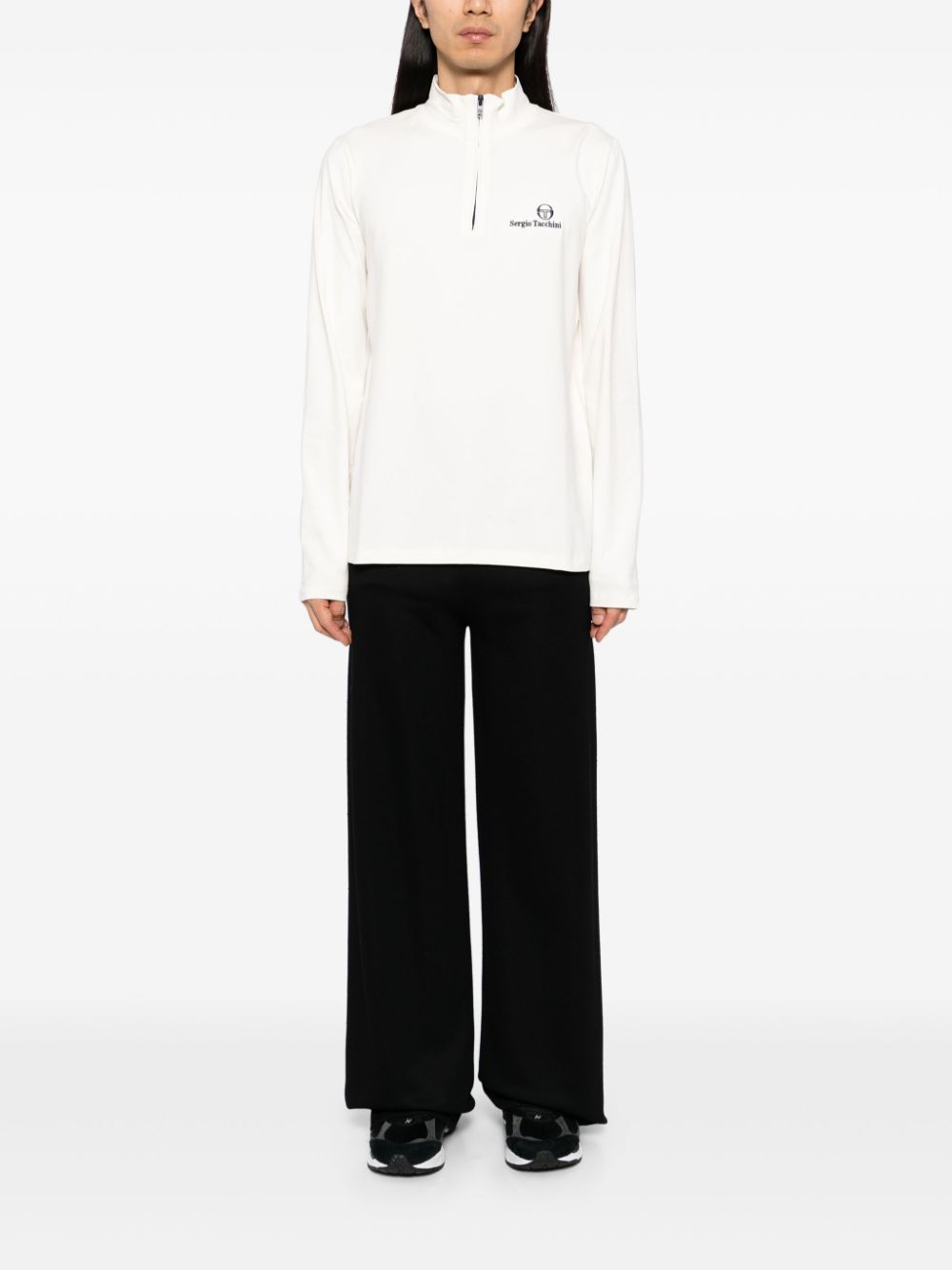 logo embroidery long-sleeves performance T-shirt