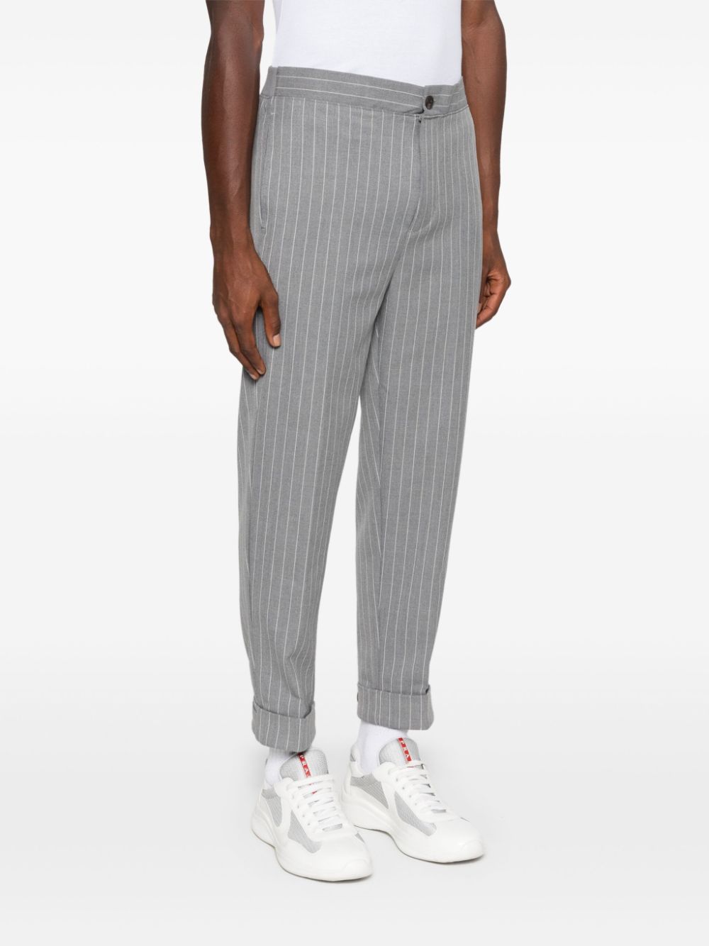pinstripe trousers