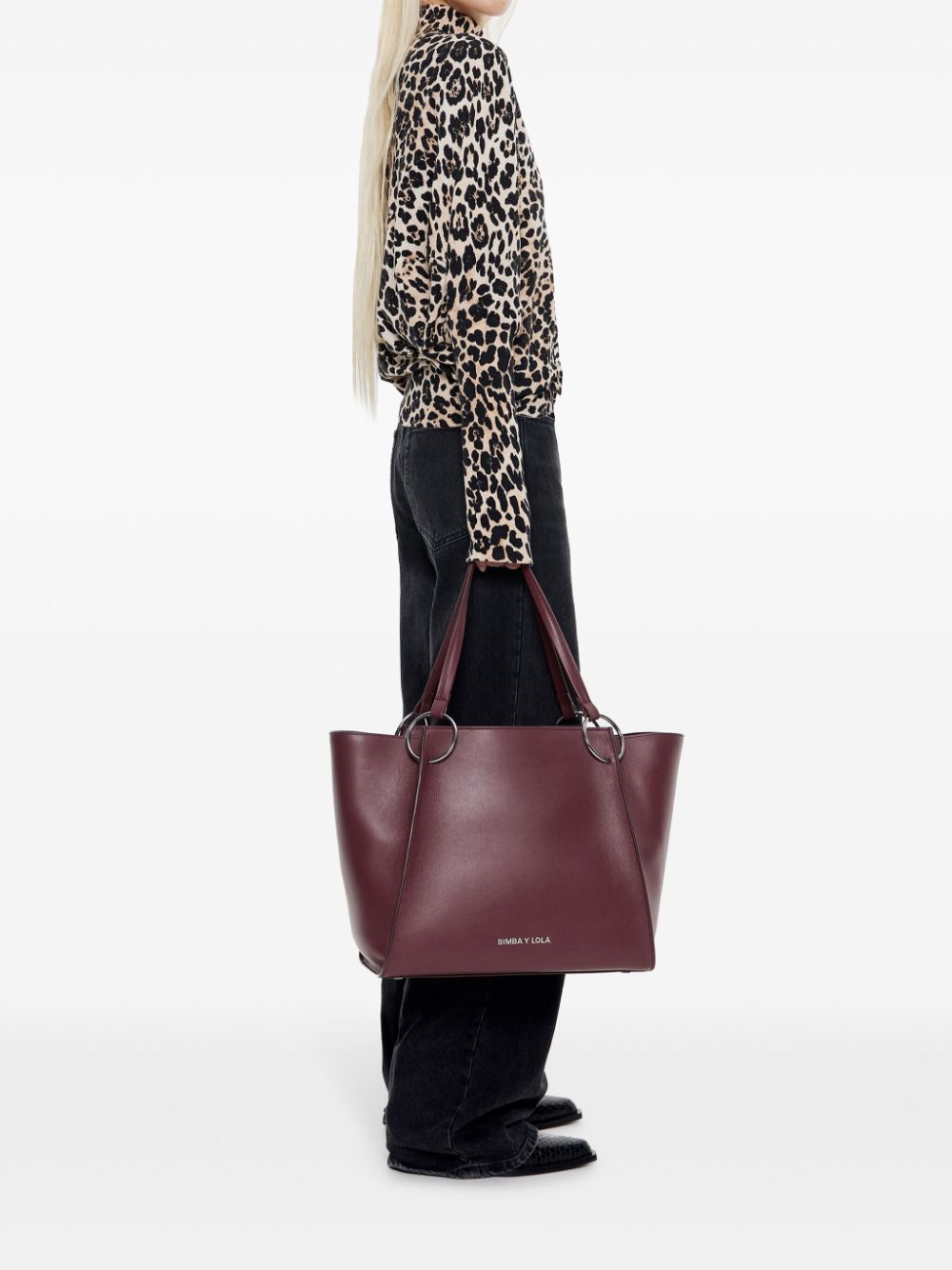 large leather tote bag