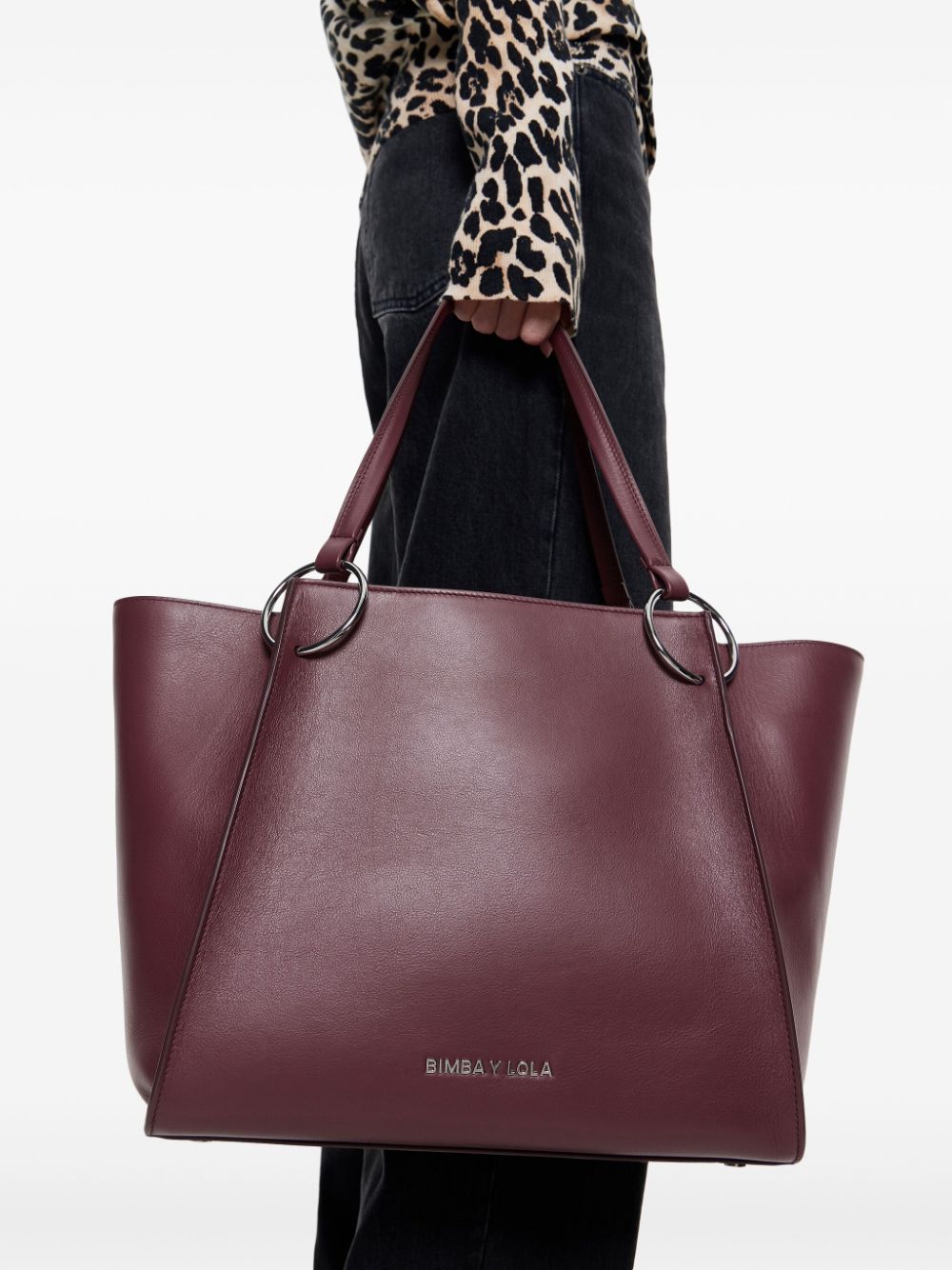 large leather tote bag