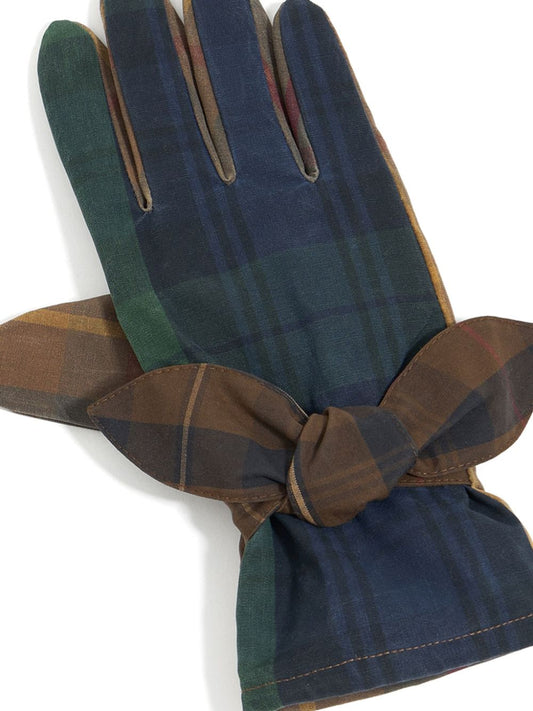 checked cotton gloves