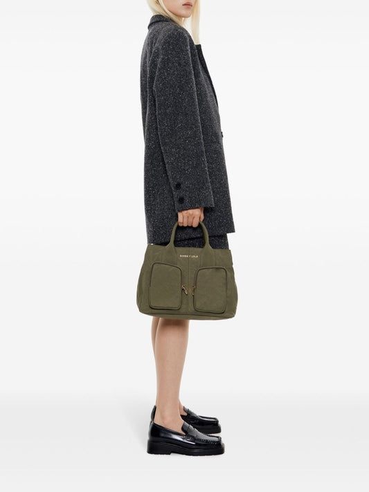 large zip-pocket tote bag
