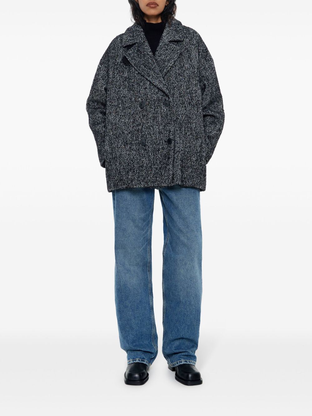 veste tailleur à chevrons