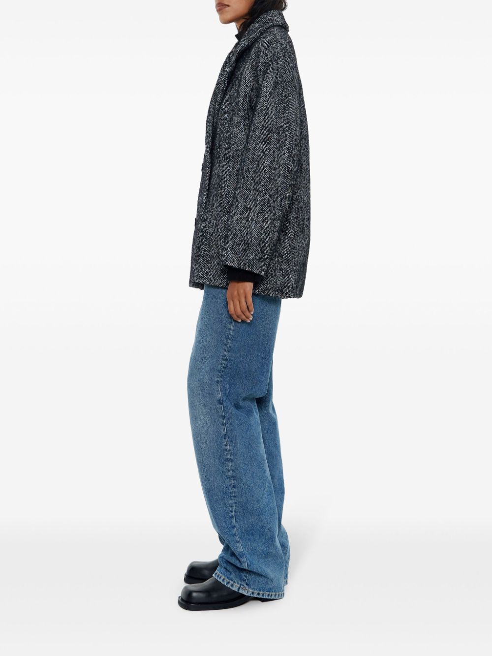 veste tailleur à chevrons
