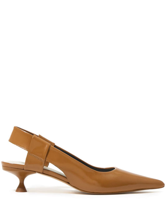slingback leather pumps