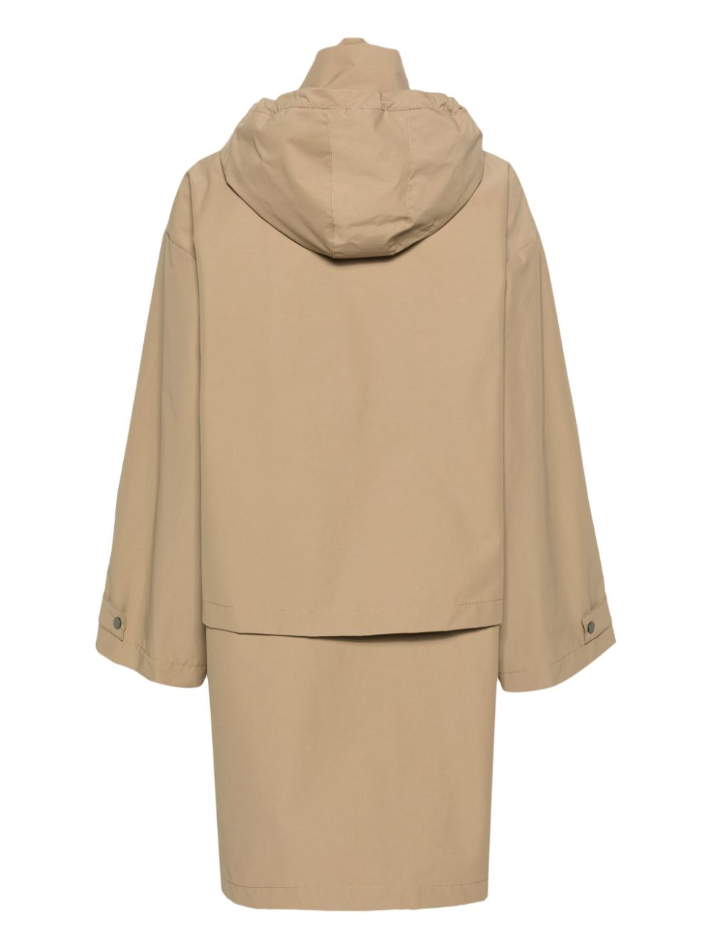 trench-coat à capuche avec fermeture éclair