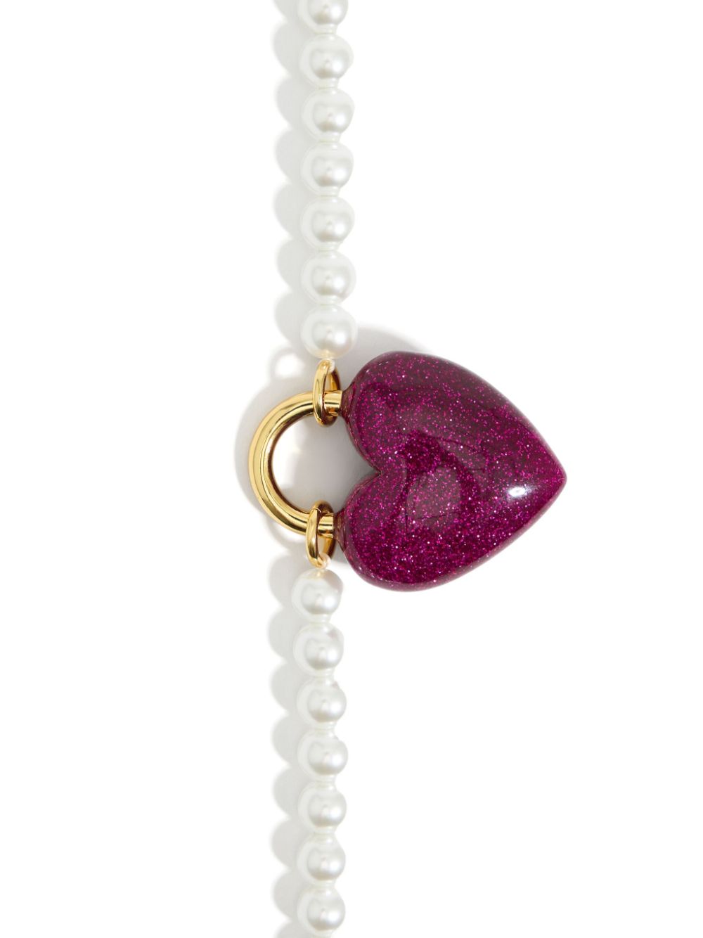 collier coeur et perles