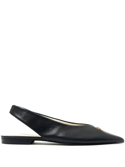 slingback leather ballerina shoes