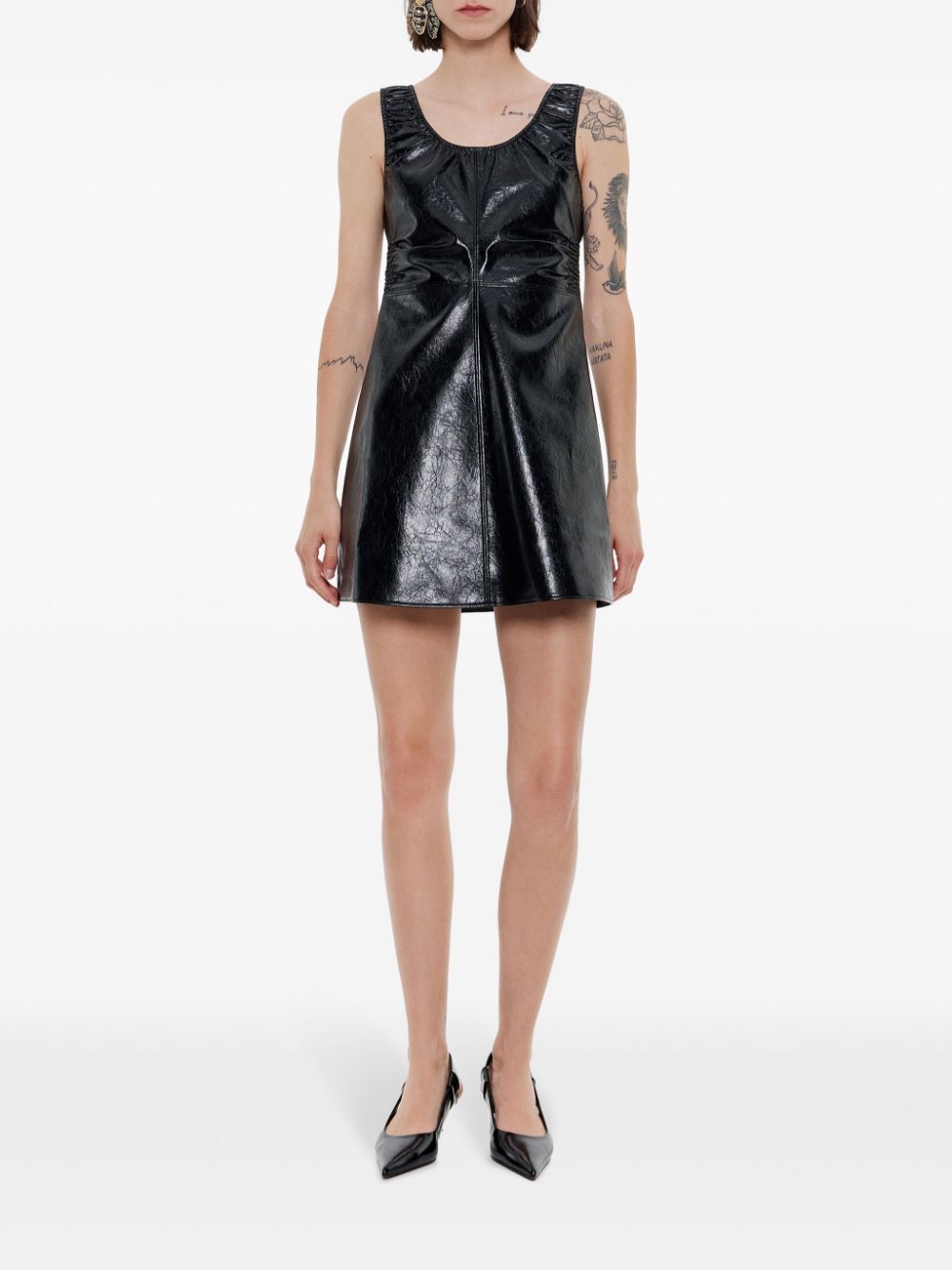ruched mini dress