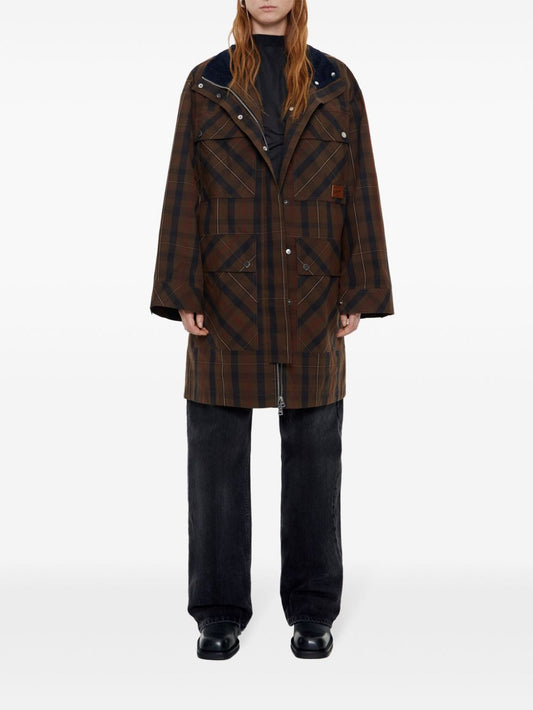 manteau à carreaux