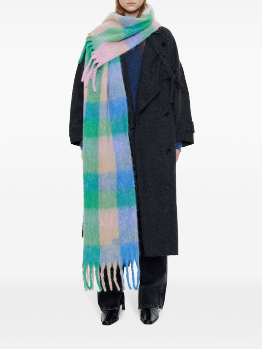 checked brushed scarf
