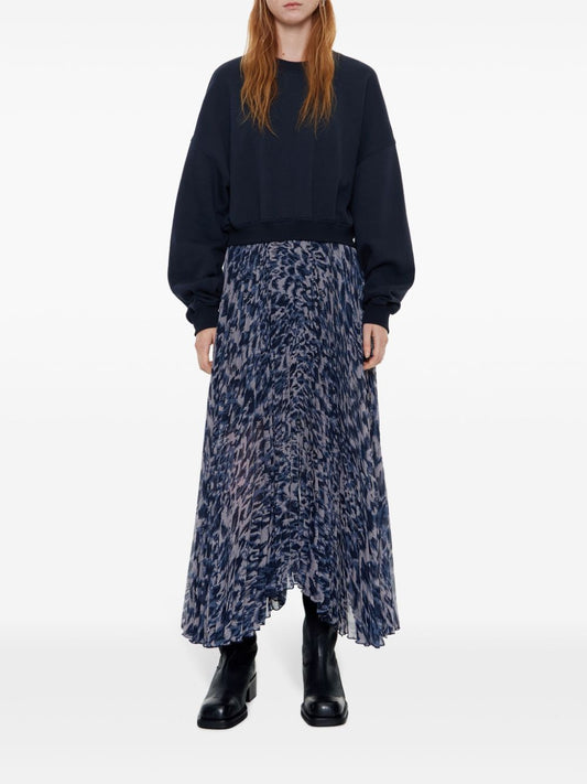 graphic-print midi dress