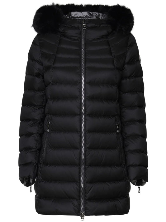 manteau matelassé avec logo appliqué
