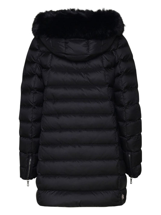 manteau matelassé avec logo appliqué