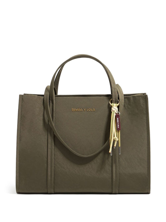 large logo-lettering tote bag