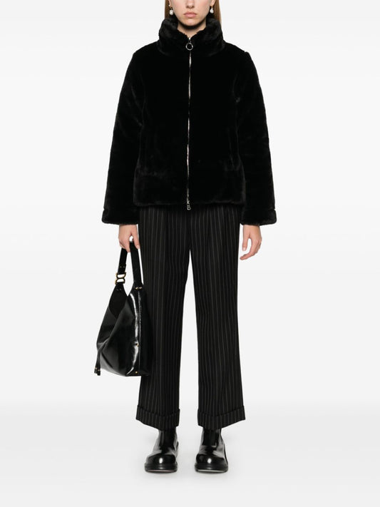 faux-fur down jacket