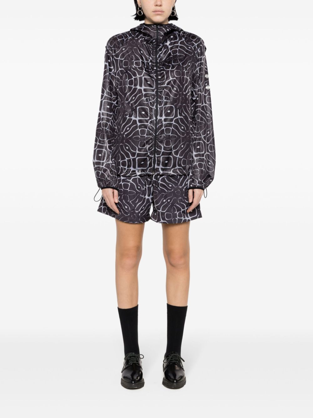 veste à capuche à imprimé graphique
